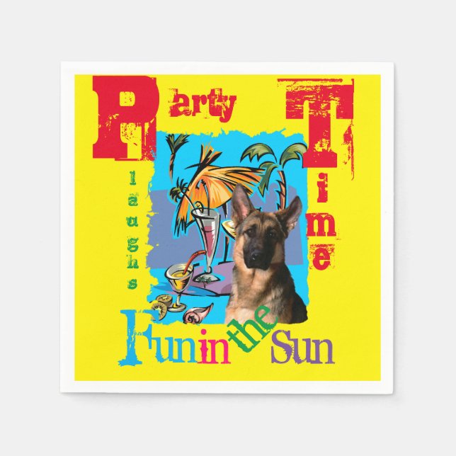 German Shepherd Napkins (Front)