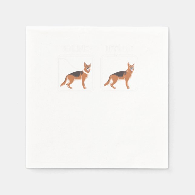 German Shepherd Napkins (Front)