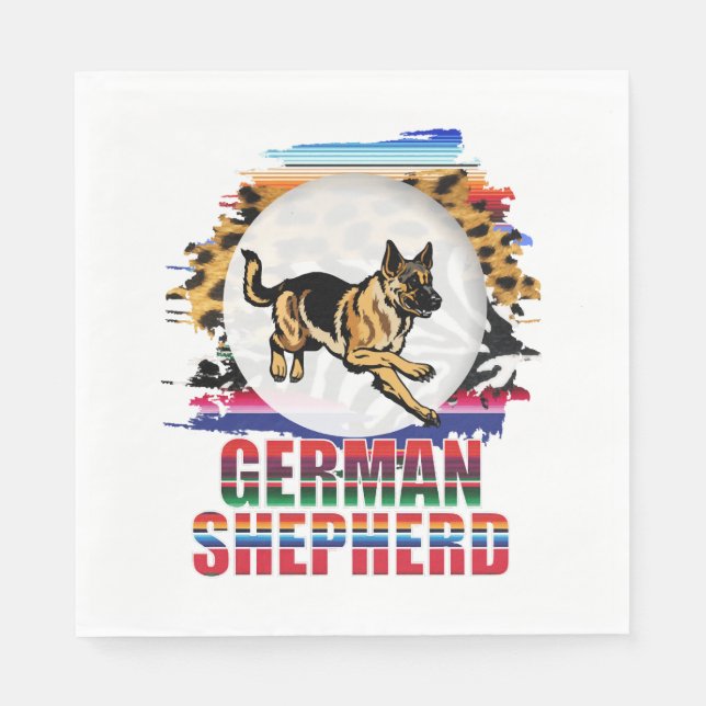 German Shepherd Napkins (Front)