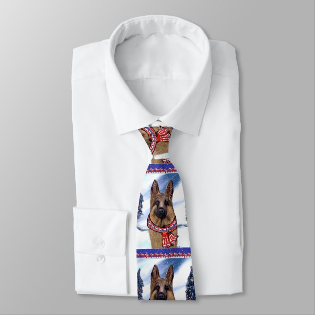 GERMAN SHEPHERD NECK TIE (Tied)