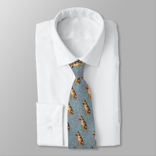 German Shepherd Neck Tie (Tied)