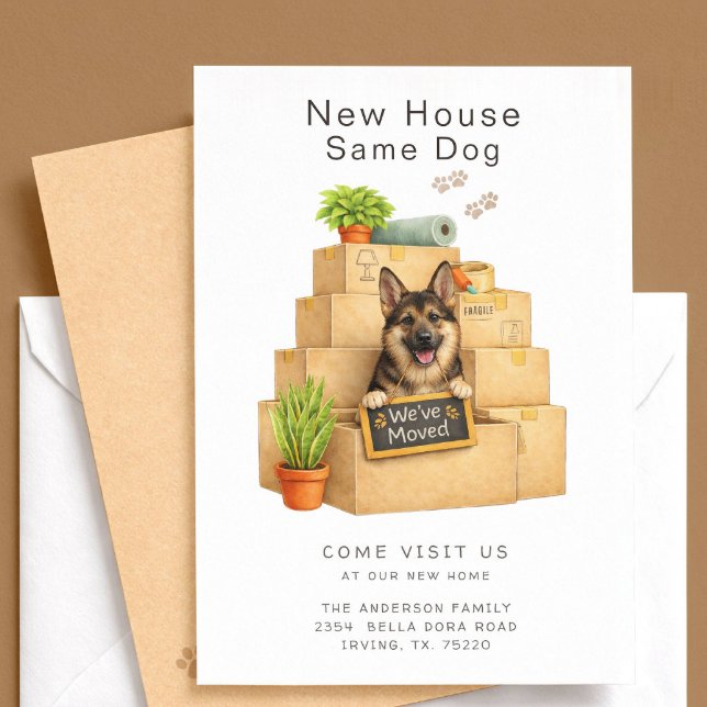 German Shepherd New House Moving Announcement (Creator Uploaded)