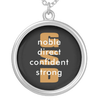 German Shepherd: noble, direct, confident, strong Silver Plated Necklace