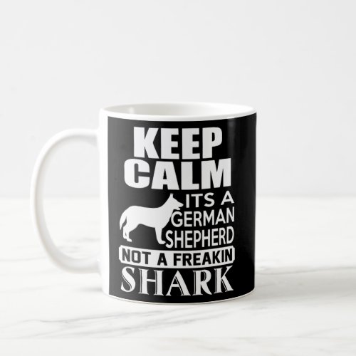 German Shepherd Not A Shark Coffee Mug