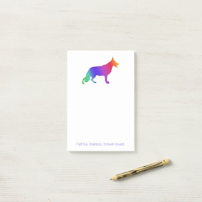 German Shepherd Notes (On Desk)