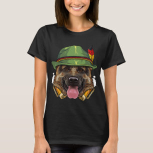 German Shepherd Oktoberfest Lederhosen German Beer T-Shirt