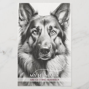 German Shepherd on a budget Wedding Invitation Flyer