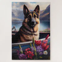 German Shepherd In Snow Jigsaw Puzzle, Zazzle