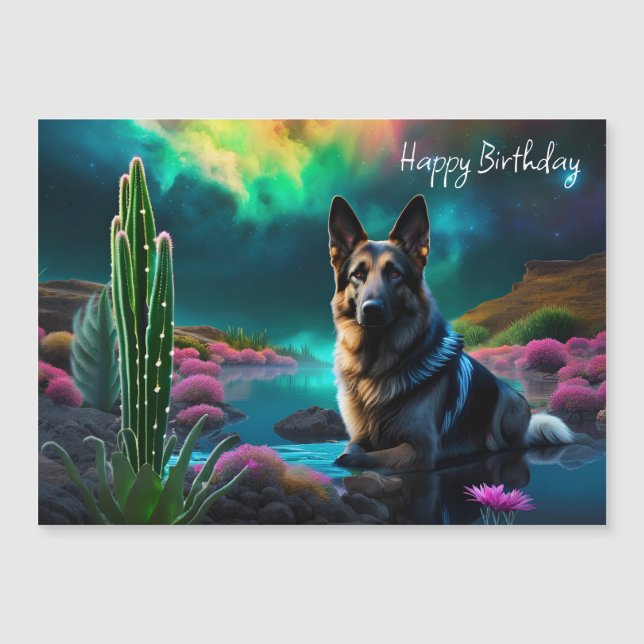 German Shepherd on an Alien World Birthday (Front)