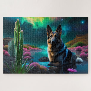 German Shepherd on an Alien World Jigsaw Puzzle