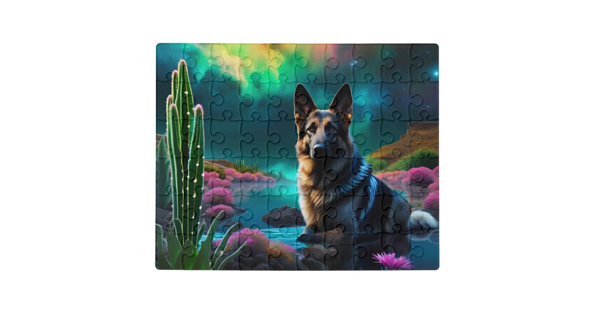 German Shepherd on an Alien World Jigsaw Puzzle