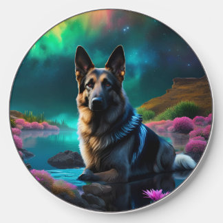 German Shepherd on an Alien World Wireless Charger