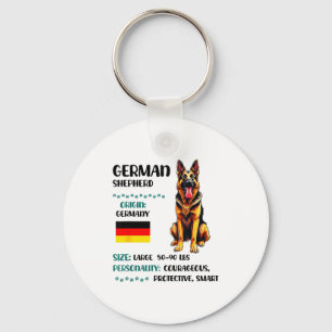 German Shepherd Origin Funny German Shepherd Lover Keychain