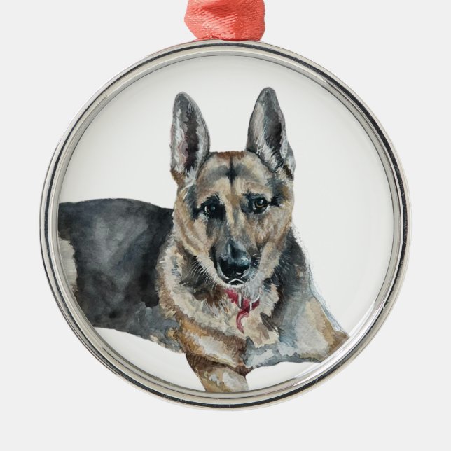 German Shepherd Ornament (Front)