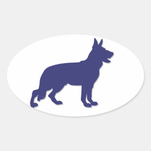 German Shepherd Oval Sticker