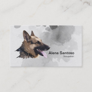 German Shepherd Painting Business Card