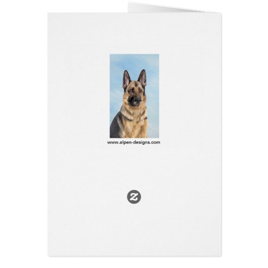 German Shepherd Painting - Cute Original Dog Art (Back)