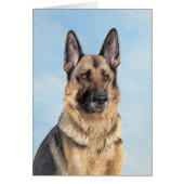 German Shepherd Painting - Cute Original Dog Art (Front)