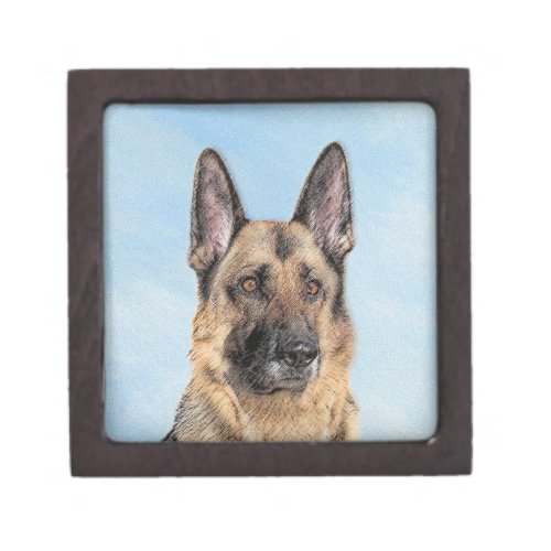 German Shepherd Painting _ Cute Original Dog Art Gift Box