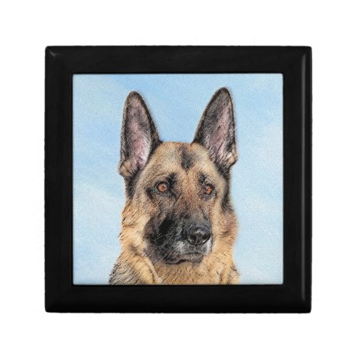 German Shepherd Painting _ Cute Original Dog Art Gift Box