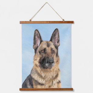 German Shepherd Painting - Cute Original Dog Art Hanging Tapestry