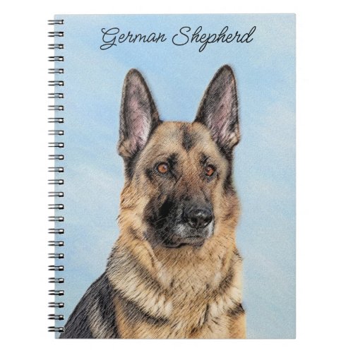German Shepherd Painting _ Cute Original Dog Art Notebook