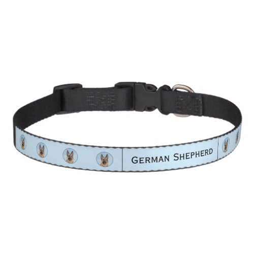 German Shepherd Painting _ Cute Original Dog Art P Pet Collar