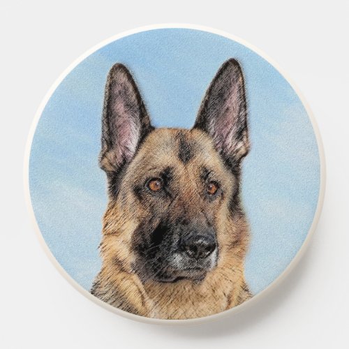 German Shepherd Painting _ Cute Original Dog Art PopSocket