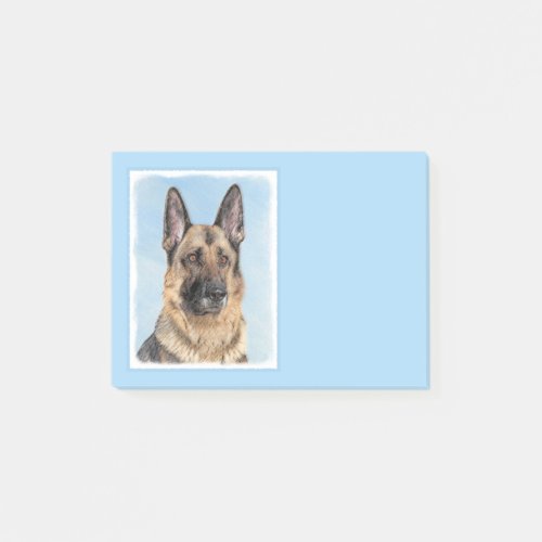 German Shepherd Painting _ Cute Original Dog Art Post_it Notes