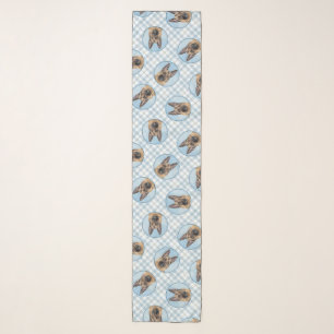 German Shepherd Painting Tan Cute Original Dog Art Scarf
