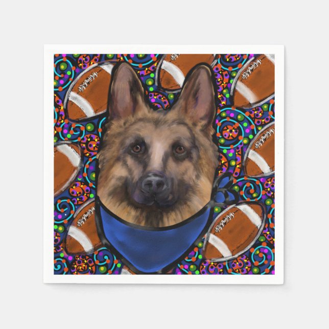 German Shepherd Paper Napkins (Front)