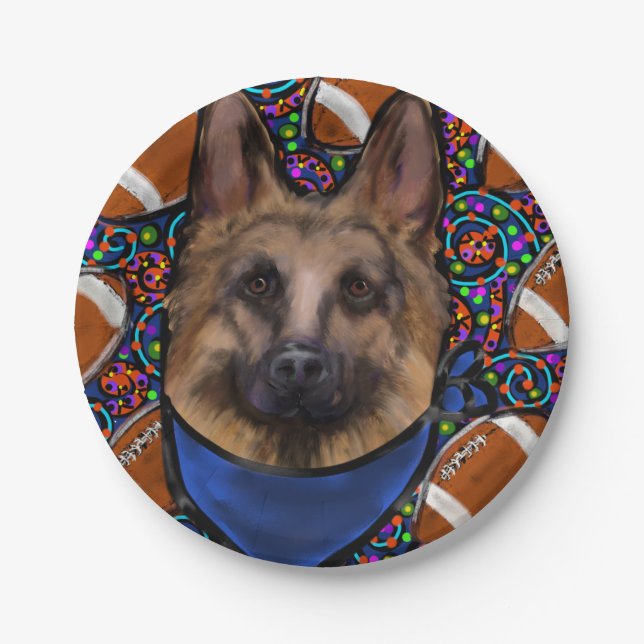 German Shepherd Paper Plates (Front)