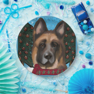German Shepherd  Paper Plates