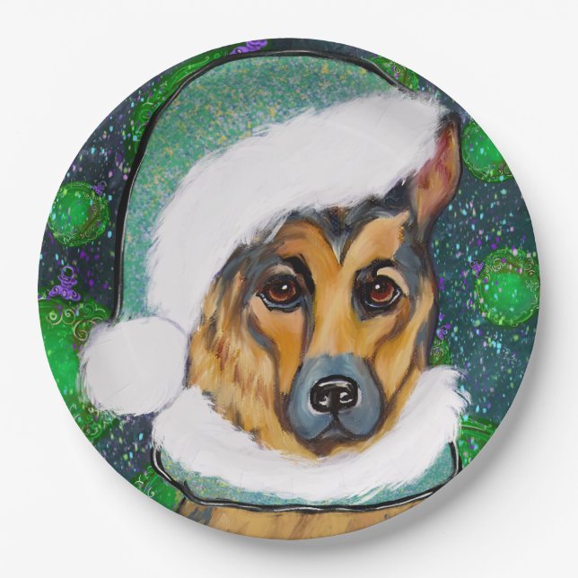 GERMAN SHEPHERD   PAPER PLATES (Front)