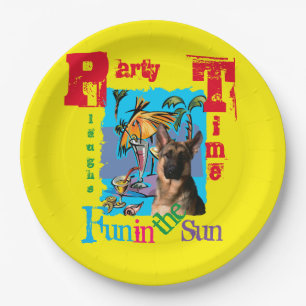 German Shepherd Paper Plates