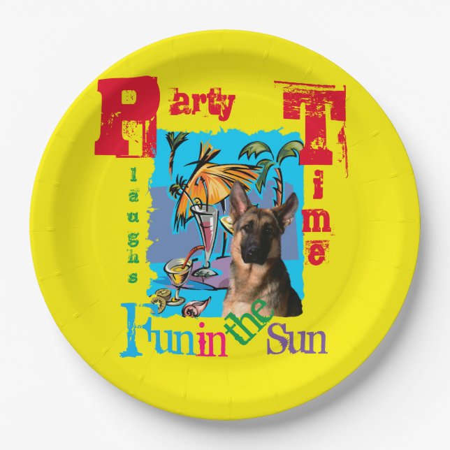 German Shepherd Paper Plates (Front)