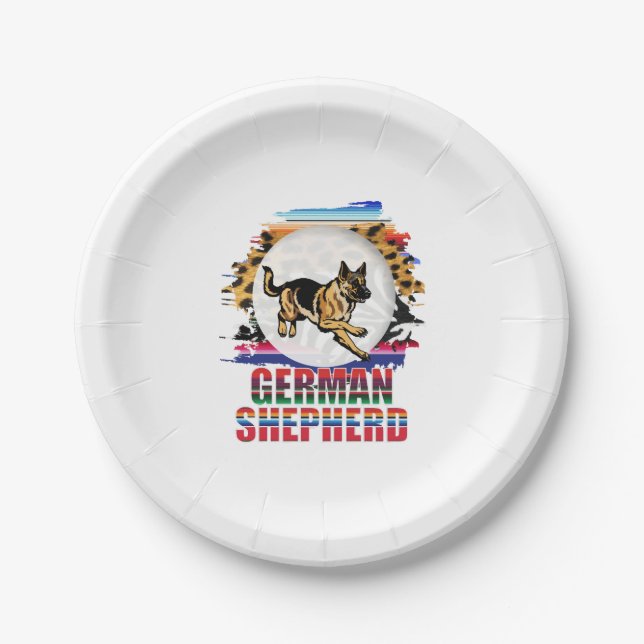 German Shepherd Paper Plates (Front)