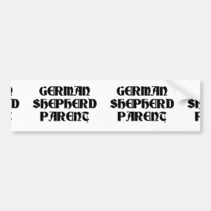 german shepherd parent bumper sticker