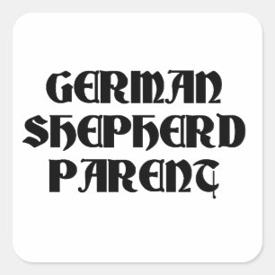 german shepherd parent square sticker