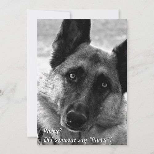 German Shepherd Party Invitations
