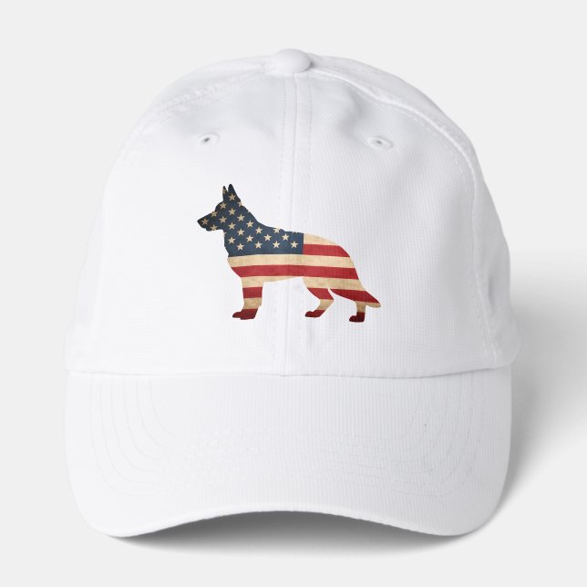 German Shepherd Patriotic Performance Cap (Front)