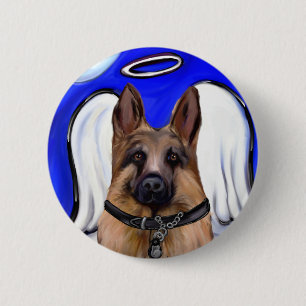 German Shepherd Patrol Dog Button