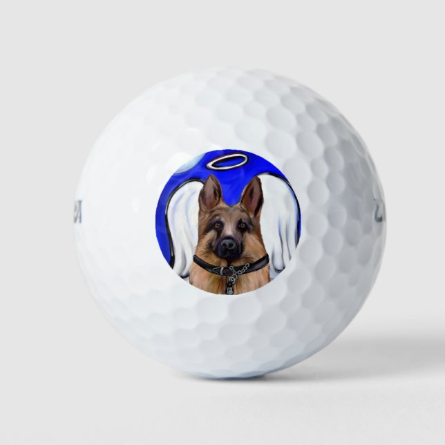 German Shepherd Patrol Dog Golf Balls (Front)