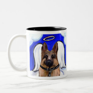 German Shepherd Patrol Dog Two-Tone Coffee Mug