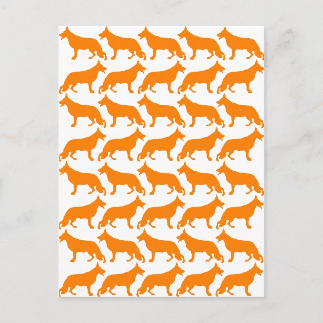 German  Shepherd Pattern Postcard (Front)