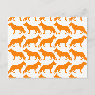 German Shepherd Pattern Postcard