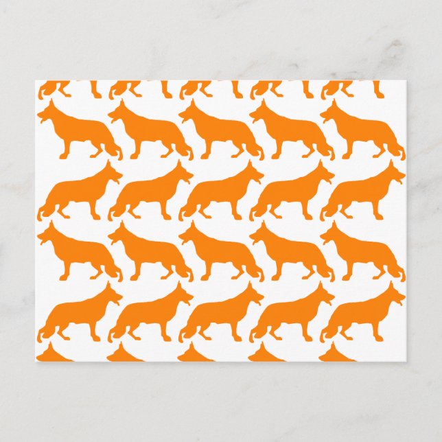 German  Shepherd Pattern Postcard (Front)