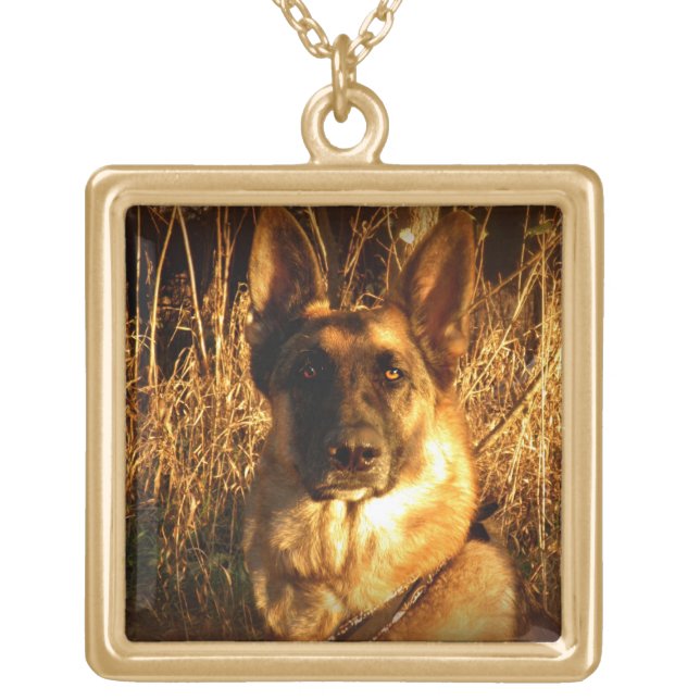 German Shepherd Pendant Necklace (Front)