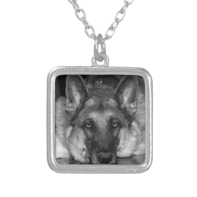 german shepherd pendant necklace