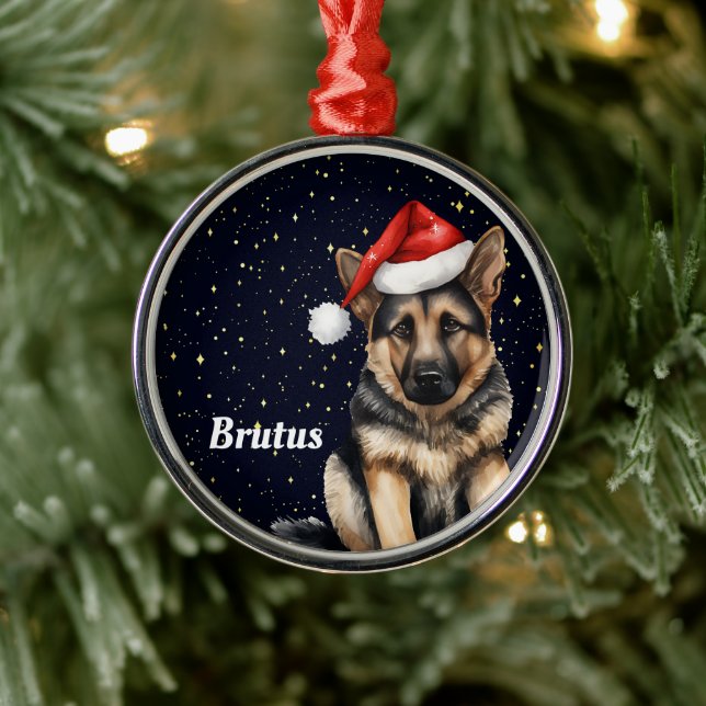 German Shepherd Personalized Christmas Ornament (Tree)